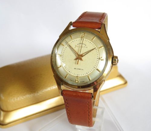 fig 1. Gents 1950s Helvetia automatic wrist watch