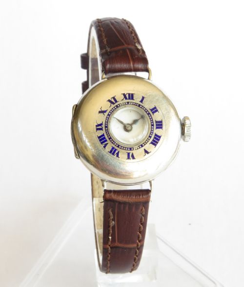 fig 1. Ladies antique silver wrist watch, 1921