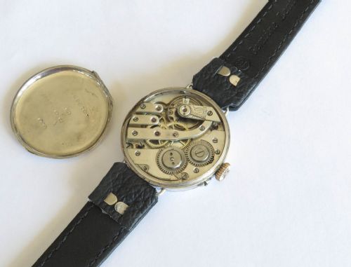 fig 2. Gents antique silver wrist watch, 1923