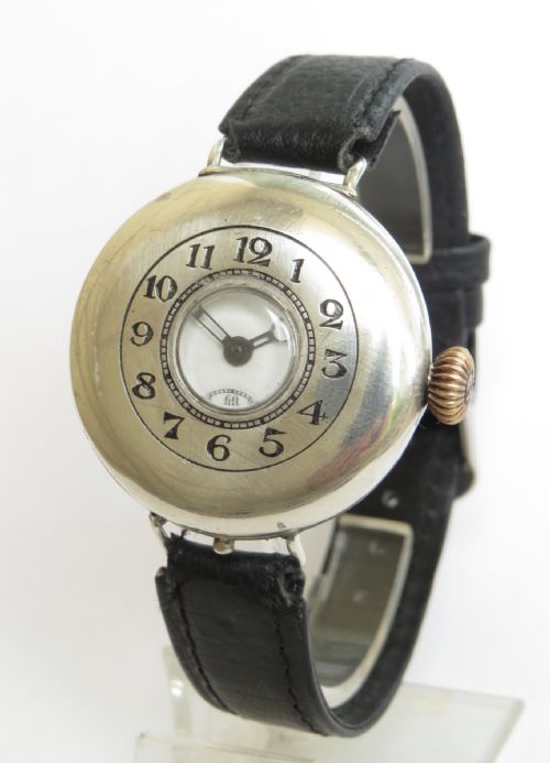 Gents Antique Silver Trench Watch, 1915