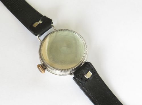 fig 3. Gents antique silver trench watch, 1915