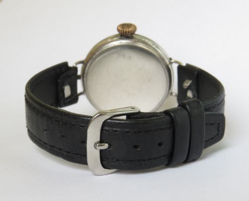 fig 4. Gents antique silver trench watch, 1915