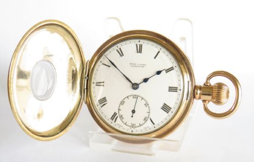 fig 1. 1930s Moeris half hunter pocket watch