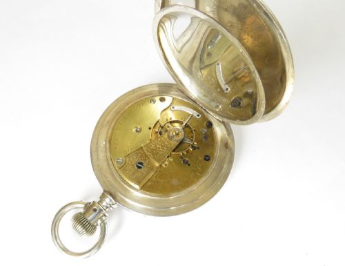 fig 3. Antique Waltham silver full hunter pocket watch, c1880