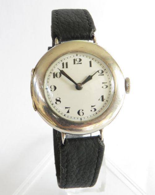 fig 1. Gents WW1 silver trench watch, 1918