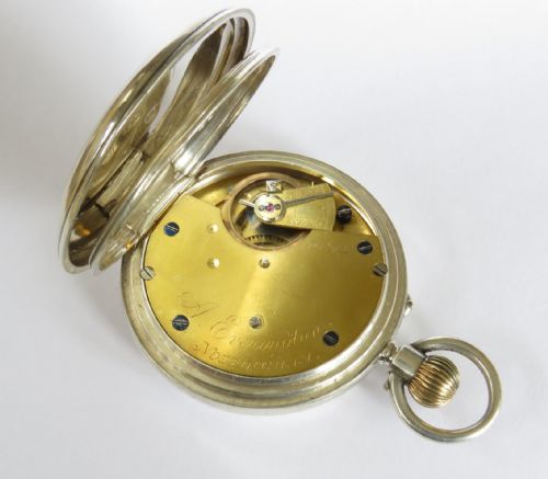 fig 2. Antique English silver pocket watch, 1888