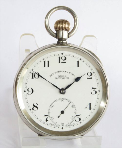 Silver ‘Norfolk Lever’ Pocket Watch, 1913