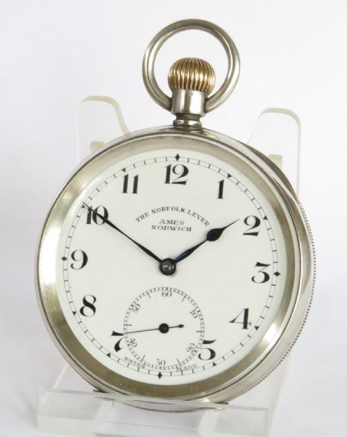 fig 1. Silver ‘Norfolk Lever’ pocket watch, 1913
