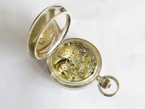 fig 2. Antique silver Omega chronograph 19’’’, c1900