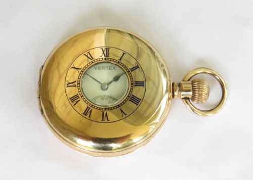 1930s Vertex Revue Half Hunter Pocket Watch