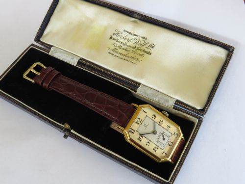 fig 1. Gents Omega Art Deco wrist watch, 1939