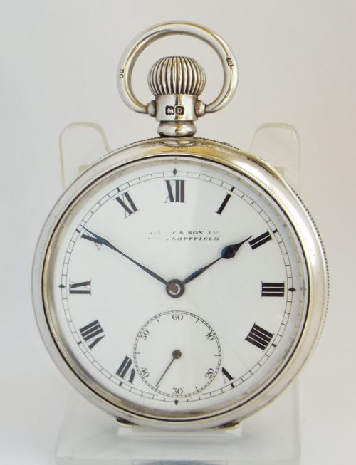 Antique Silver Cortebert Pocket Watch. 1928