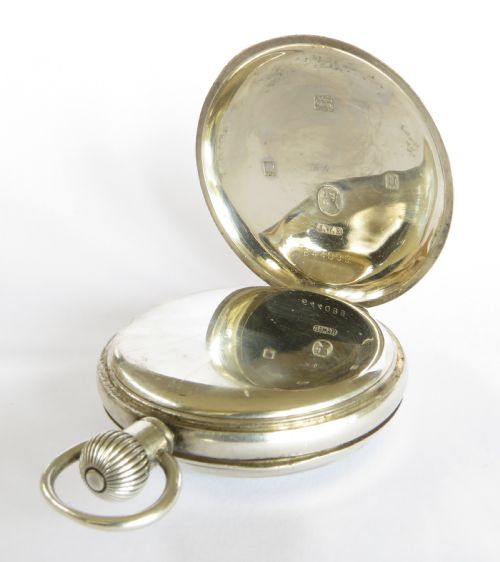 fig 3. Antique silver Cyma pocket watch for J W Benson, 1935