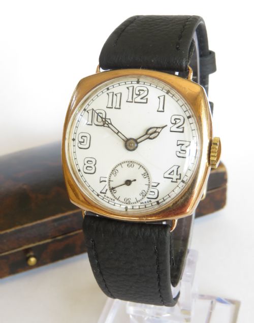 Antique 9ct Gold Syren Wrist Watch, 1927