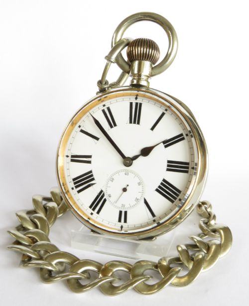 Antique Goliath Pocket Watch and Chain