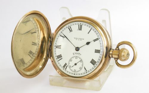 Antique 1917 Waltham Equity Full Hunter Pocket Watch