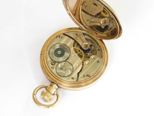 fig 1. Antique 1917 Waltham Equity full hunter pocket watch