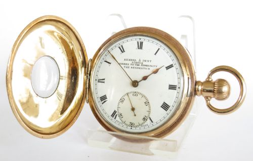 Kendal & Dent Kendentick Half Hunter Pocket Watch