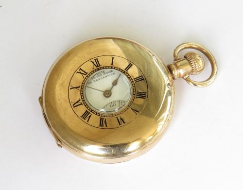 fig 1. Kendal & Dent Kendentick half hunter pocket watch