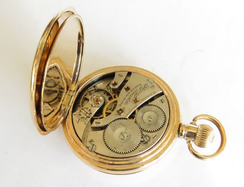 fig 2. Antique Waltham Bartlett half hunter pocket watch, 1919