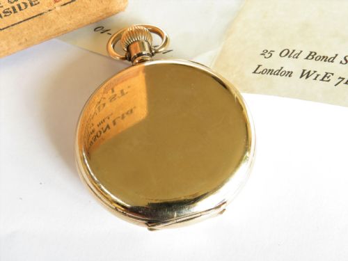 fig 4. Antique J W Benson full hunter pocket watch