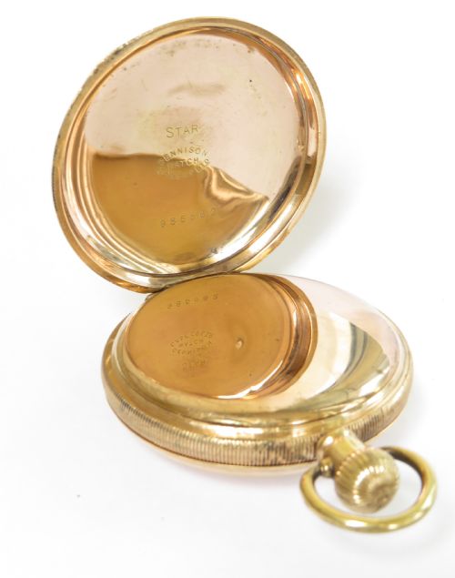 fig 3. Antique J W Benson half hunter pocket watch