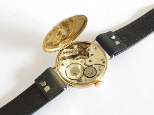 fig 2. Gents 9ct gold Bulova Rubaiyat wrist watch, 1922