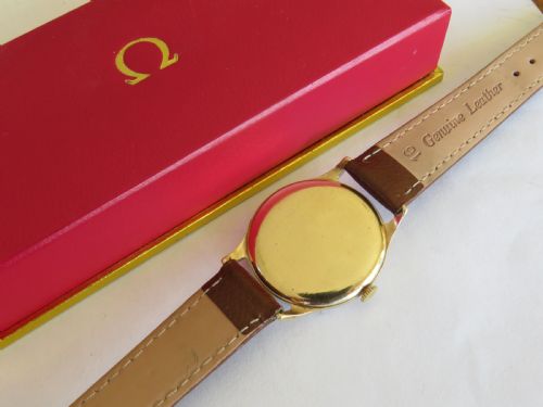 fig 3. Gents 1950s 9ct gold Omega wrist watch