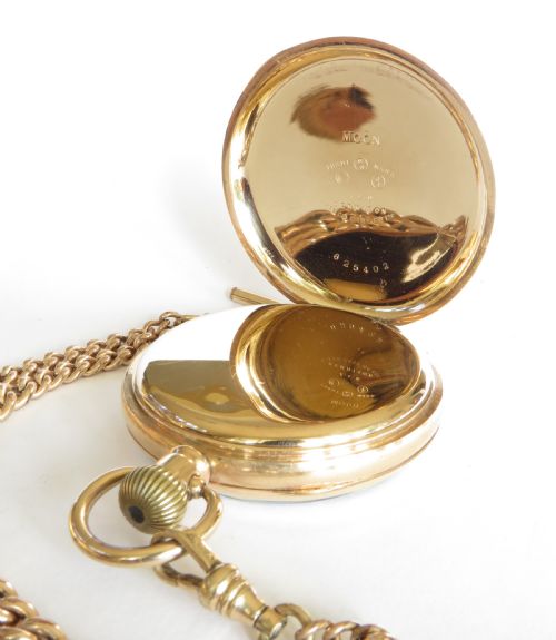 fig 1. Antique Electa pocket watch and chain