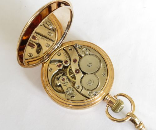 fig 2. Antique Electa pocket watch and chain