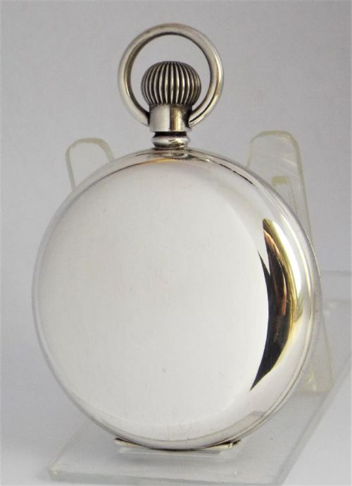 fig 1. Antique silver Cyma pocket watch for J W Benson, 1936.