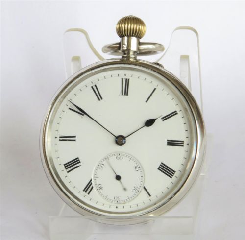 Antique Silver English Lever Pocket Watch by Wright & Craighead