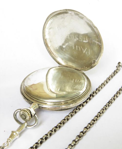 fig 3. Antique 1920s Omega pocket watch with chain