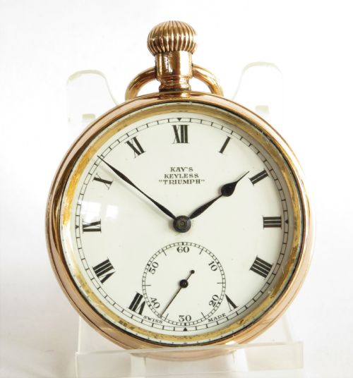 fig 1. Kays Keyless “Triumph” pocket watch