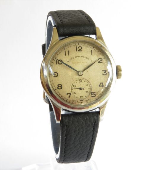 fig 1. Gents Longines wrist watch, West End Watch Co, 1944