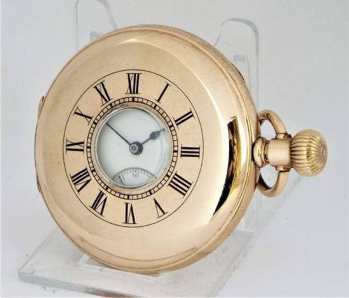 Antique 1912 Elgin Half Hunter Pocket Watch.