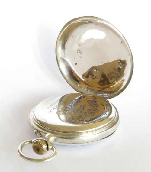 fig 2. Antique Orion silver pocket watch by Brandt & Hofmann