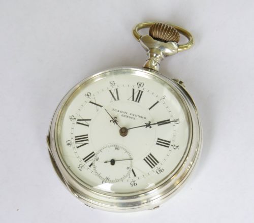 fig 1. Antique silver pocket watch for the Italian market
