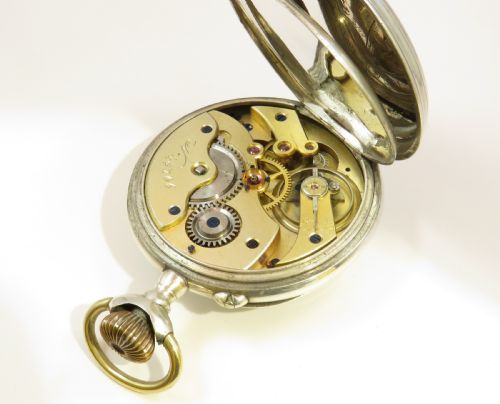 fig 2. Antique silver pocket watch for the Italian market