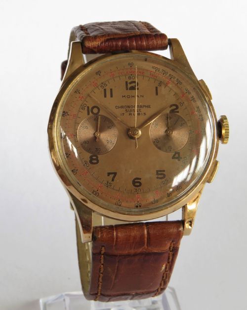 fig 1. Gents 1950s Mohan chronograph wrist watch