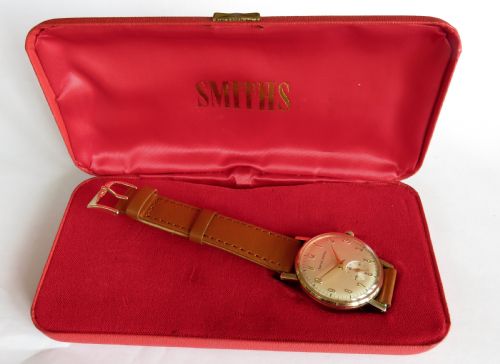 fig 2. Gents 9ct gold Smiths Astral wrist watch, 1965