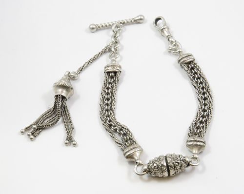 Antique Silver Albertina / Bracelet, C1880s
