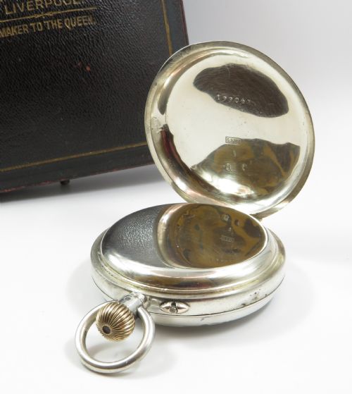 fig 2. Antique silver Stauffer chronograph for Thomas Russell