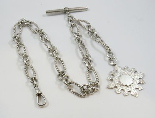 Unusual Antique Watch Chain and Fob
