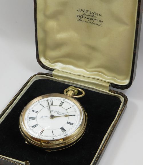 fig 1. Lancashire Watch Company centre seconds chronograph, c1900