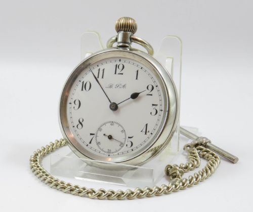 Antique Omega Pocket Watch with Chain, C1910
