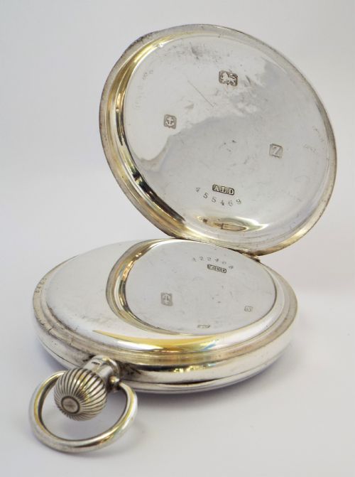 fig 1. Antique Buren silver pocket watch for James Walker.