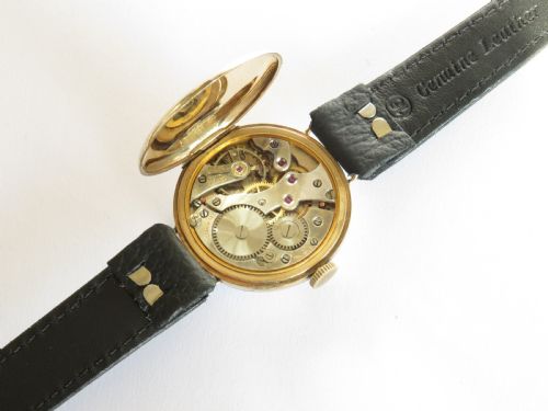 fig 2. Gents antique 9ct gold wrist watch, J W Benson