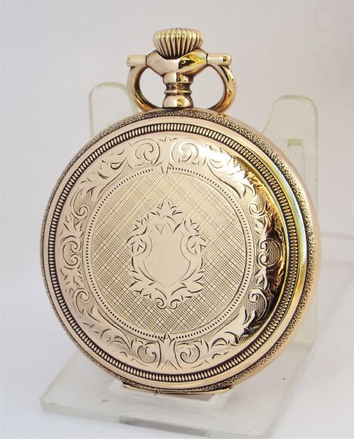 fig 1. Antique Elgin full hunter pocket watch, 1915.