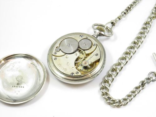 fig 2. Antique Omega pocket watch and chain